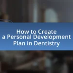 How to Create a Personal Development Plan in Dentistry